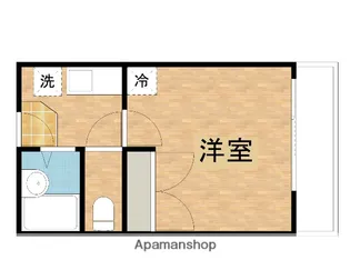 パレス昴【206号室】の間取り