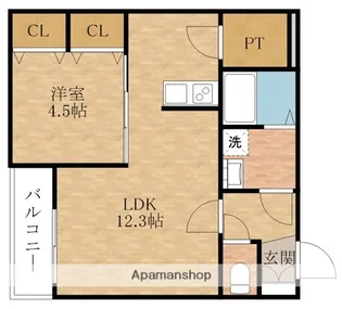 エステイトE岸和田1【3階】の間取り