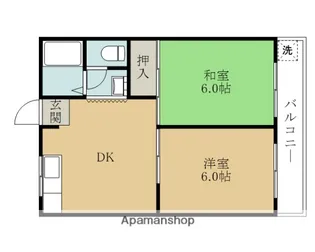 煌 弐番館【1階】の間取り