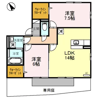 セジュール善【1階】の間取り