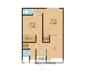 高月マンション【2階】の間取り