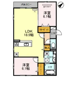 メゾン アルバ【1階】の間取り