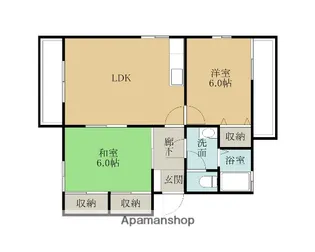 エクシード岸和田C棟【102号室】の間取り