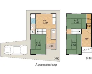 大阪府岸和田市三田町【一戸建】の間取り