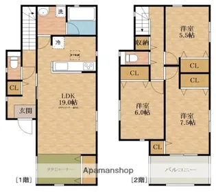 大阪府岸和田市神須屋町3丁目【一戸建】の間取り
