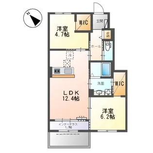 仮称)忠岡町忠岡東アパート【1階】の間取り