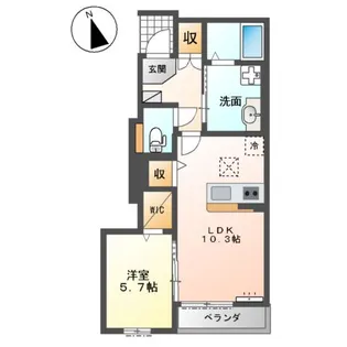コンフォート6【1階】の間取り