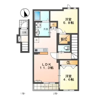 コンフォート6【2階】の間取り