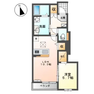 コンフォート6【1階】の間取り