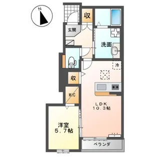 コンフォート6【1階】の間取り