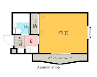 ヴェルナール若松【2階】の間取り