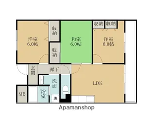 大阪府岸和田市土生町6丁目【マンション】の間取り