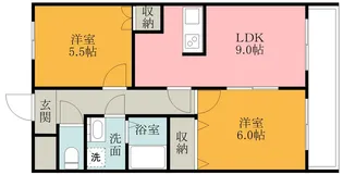 シェソワ リヴェール【103号室】の間取り
