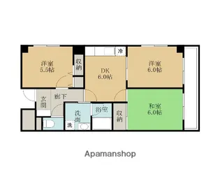 パストラーレ久米田【6階】の間取り