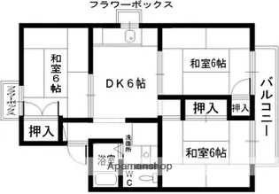 ハイツ井上【2階】の間取り