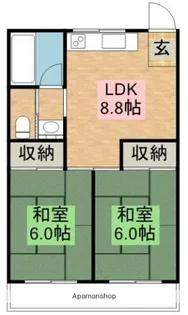 トークストリートアソガワⅡ【204号室】の間取り