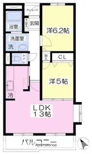 コンフォート山城【2階】の間取り