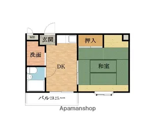 青山マンション【1階】の間取り