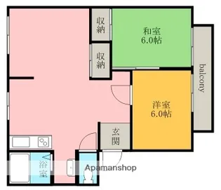 ハイツサングレイス【1階】の間取り