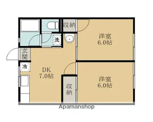 シティハイムなかじま【2階】の間取り