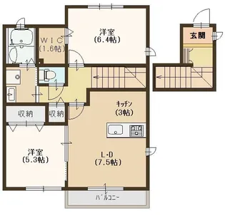 ラシーネ シエンプレ【202号室号室】の間取り