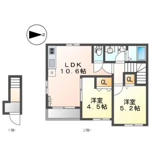 アルビネスⅠ【2階】の間取り