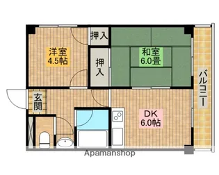 京町ハイツ【2階】の間取り