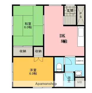 サザンコート【1階】の間取り