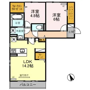 ひまわり【2階】の間取り