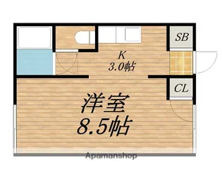 松本ハイツ【2階】の間取り