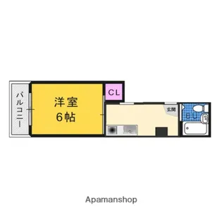 ヴィラ堺【4階】の間取り