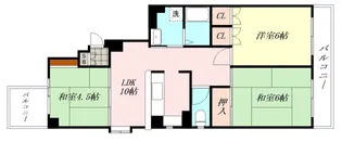大阪府箕面市船場東1丁目【マンション】の間取り
