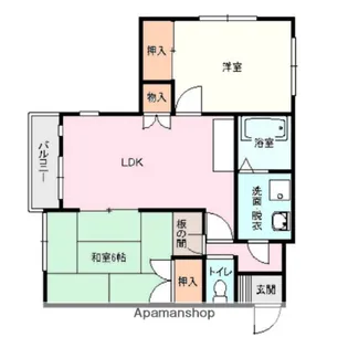 大阪府箕面市牧落1丁目【アパート】の間取り
