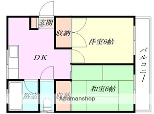大阪府箕面市牧落3丁目【マンション】の間取り