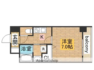 エルベコート堺東【805号室】の間取り