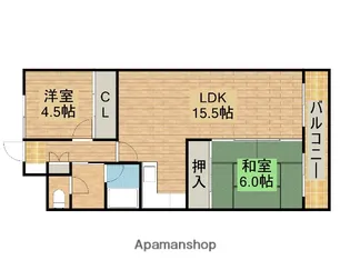 フィアスコート百舌鳥陵南【402号室】の間取り