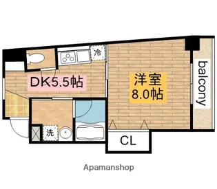 ウイングなかもず【7階】の間取り