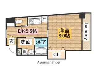 ウイングなかもず【803号室】の間取り