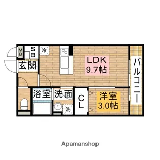 シャトレ清風【205号室】の間取り