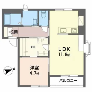 けやきハイツ【C202号室】の間取り