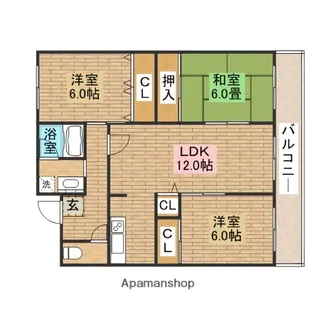 ISE伊勢住宅 北長尾町7811【502号室】の間取り