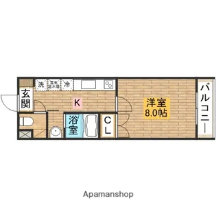 宿院PCハイツ【4階】の間取り