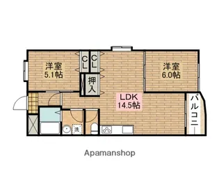 ニューバリヤハイツ【205号室】の間取り