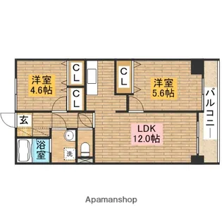 プライムハイツ南花田【802号室】の間取り