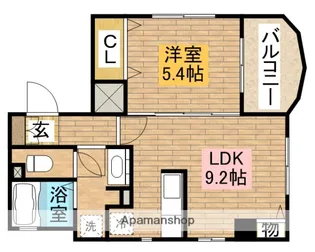 ジェルメ河善【801号室】の間取り