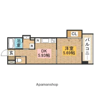ハイツカトレヤ【602号室】の間取り