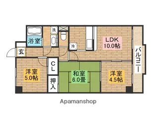ベルファーレヤブウチ【303号室】の間取り