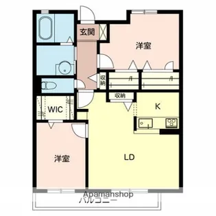 シャーメゾン城ノ坂【203号室】の間取り