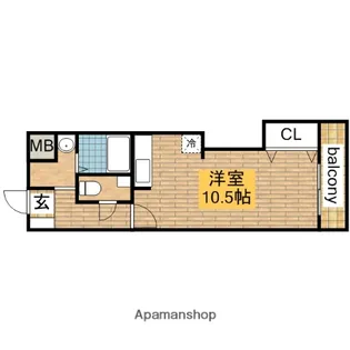 1Rの間取り画像