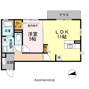 フレア【103号室】の間取り